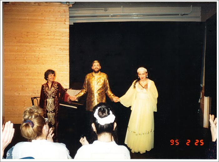 Sarah Loh, Josef Olt and Gülay Princess at Kleine Komödie, city of Salzburg (1995)