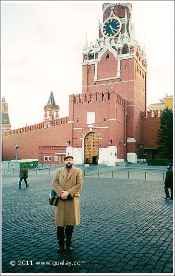 Josef Olt at Kremlin's Spasskaya Tower in Moscow (2001)