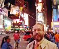 Josef Olt at Time Square in Manhattan, New York (2005)