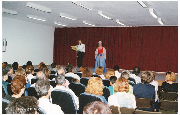 Josef Olt and Gülay in concert at library of the state, Ayvalik (1996)