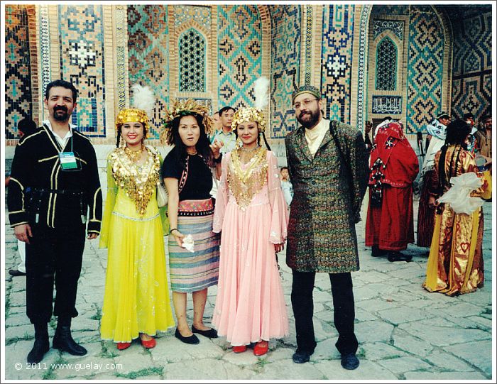 Josef Olt with artists at Sharq Taronalari Music Festival in Samarkand (2003)